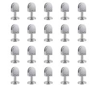 morsetti per vetro, Morsetti for vetro da 20 pezzi in acciaio inossidabile a forma di U 8-12 mm con retro piatto for ringhiere, scale, ripiani in Più affidabili(8mm,40mm high)