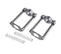 Morsetti pieghevoli per cerniera per manubrio della bici Brompton, chiusura rapida, in lega di alluminio, leggeri, 32 x 25 x 12 mm, nero argento, maggiore sicurezza, installazione fluida per (argento)