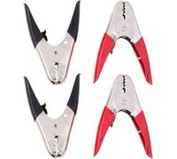 Morsetti resistenti per batteria, 4 pezzi, rosso e nero, per morsetti a coccodrillo
