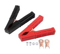 Morsetti resistenti per morsetti a coccodrillo in rame 100 A per batteria, morsetti per cavi di avviamento, cavi di prova isolati per auto marine solari 95 mm