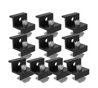 Morsetti terminali for pannelli solari, set di staffe in lega di alluminio for telaio da 30-35 mm, compatibili con applicazioni di illuminazione stradale e marine(10Pcs Medium clamp)