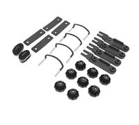 Morsetti universali a U per box da tetto, kit di montaggio per auto e furgoni, kit di montaggio per montaggio su tetto, staffe a U, accessori per l'installazione con viti a U, dado di bloccaggio per