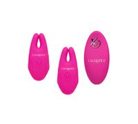 Morsetti vibranti rosa per capezzoli Silicone Remote Nipple Clamps