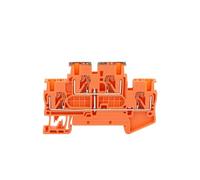 Morsettiera a doppio livello PTTB 2.5-PV, montaggio su guida DIN, connettore plug-in 2,5 mm², 10 pezzi(PTTB2.5-PV ARANCIO)