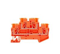 Morsettiera a due livelli PTTB2.5, connessione plug-in, montaggio su guida DIN, 2,5 mm², 10 pezzi(PTTB2.5-Orange)