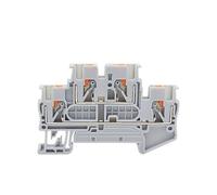 Morsettiera a due livelli PTTB2.5, connessione plug-in, montaggio su guida DIN, 2,5 mm², 10 pezzi(PTTB2.5-Gray)