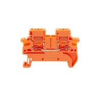 Morsettiera a ingresso laterale PTV2.5, connettore plug-in, montaggio su guida DIN, cablaggio 2,5 mm², 10 pezzi(PTV2.5-Orange)