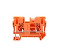 Morsettiera a inserimento PT6 for guida DIN, 6 mm², connettore passante a molla senza viti, striscia elettrica PT-6 PT 6(PT6 ORANGE)
