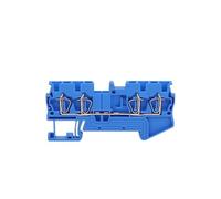 Morsettiera a molla 2 ingressi 2 uscite ST1.5-QU, 10 pezzi, guida DIN(ST1.5-QU Blue)