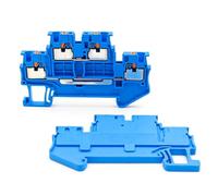 Morsettiera a molla a 2 livelli PTTB 1.5 DIN Rail da 10 pezzi, 17,5 A, 500 V, for cavi da 0,14 a 1,5 mm²(PTTB 1.5-BLUE)