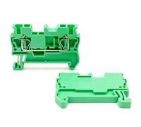 Morsettiera a molla ad alta corrente 24 A 800 V, montaggio su guida DIN, 10 pezzi, PA66 for cavi industriali da 4 mm²(ST-2.5-10 PCS-GREEN)