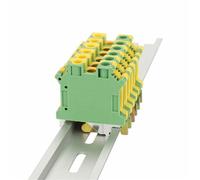 Morsettiera a vite modulare USLKG10N, terra, filo da 10 mm², connettore elettrico per guida DIN, 5 pezzi(10 pezzi)
