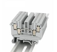 Morsettiera a vite per guida DIN UDK-4, connessione 2 ingressi, 2 uscite, 4 conduttori, 1 pezzo