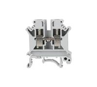 Morsettiera a vite per guida DIN UK6N, 6 mm, 2 connettori per cavi elettrici, 10 pezzi (Gray, 50 pezzi)