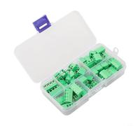 Morsettiera a vite per montaggio su PCB, passo 5,0 mm, 150 V, 6 A, per cavi 18-26 AWG, 2P, 3P, 4P, connettori innestabili per dispositivi Arduino IO DAQ verde/blu (è verde)
