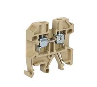 Morsettiera a vite universale SAK2.5EN, 100 pezzi, morsettiera per guida DIN SAK 2,5 mm²(Beige)