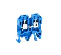 Morsettiera a vite universale SAK4EN, 10 pezzi, filo da 4 mm², per guida DIN(Blue)