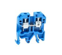 Morsettiera a vite universale SAK6EN, 10 pezzi, filo da 6 mm², per guida DIN(Blue)