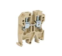 Morsettiera a vite universale SAK6EN, 10 pezzi, filo da 6 mm², per guida DIN(Yellow)
