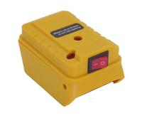 Morsettiera adattatore batteria, supporto di alimentazione in plastica con interruttore per Dewalt DCB203 DCB205 DCB200 DCB180 DCB182 DCB184 DCB606 giallo