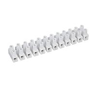 Morsettiera bianca 12 poli 6A - 6 mm2 forma a U 380V 10pz