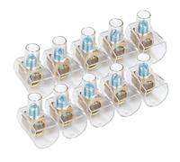 Morsettiera - blocco trasparente, include 2 pezzi, ingressi da 4 mm, ideale per collegamenti elettrici sicuri ed efficienti.