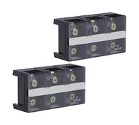 Morsettiera Coperta a Doppia, Morsettiera a Vite M6 600V 100A con Coperchio per Illuminazione per Sistemi di Distribuzione (3 posizioni)