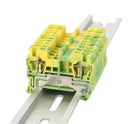 Morsettiera di collegamento filo ferroviario DIN di terra ST2.5-PE 2,5 mm², 5 pezzi(10 pezzi)