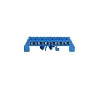Morsettiera di collegamento su guida DIN 12 pin colore blu - Orno