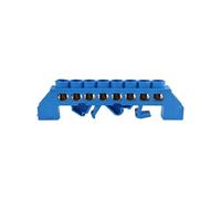 Morsettiera di collegamento su guida DIN 8 pin colore blu - Orno
