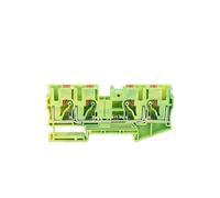 Morsettiera di messa a terra PT6-QU-PE su guida DIN Connettore for cavi elettrici giallo/verde da 6 mm PT6-Quattro-PE(5pc)