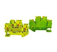 Morsettiera DIN PTTB-2.5PE 10 pezzi 800 V 24 A doppio strato con molla di trazione e messa a terra senza viti AWG26-12