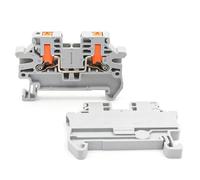 Morsettiera DIN PTV2.5 10 pezzi Morsetto a molla a inserimento 12AWG Rame stagnato Rilascio rapido Staccabile(PTV-2.5-10 PCS-GRAY)