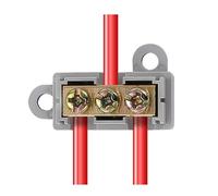 Morsettiera divisore tipo T da 4 pacchi, un ingresso a 2/4 uscite, gamma cavi 1-10 mm², conduttore in ottone ispessito(FXD1-210)