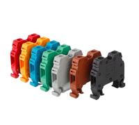 BJWVHGGE Morsettiera elettrica su Guida DIN for Filo da 6 mm² MRK6 da 100 Pezzi onka 6(Gray)