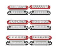 Morsettiera for auto, barra di distribuzione negativa, 12 V, 150 A, blocco terminale, blocco di distribuzione di potenza 12 V, bus terminale M8 adatto for automotive(2PCS 4XM8 and 6XM4)