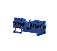 Morsettiera for guida DIN ST-2.5-QUATTRO, 5 pezzi, connettore for cavi, tipo a trazione, 24-12 AWG, morsetti a molla da 2,5 mm(Blue)