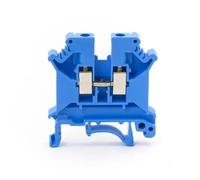 Morsettiera for guida DIN UK-5N Connettore universale Collegamento a vite Conduttore for cablaggio elettrico UK5N Morsettiere Blocco 10 pezzi(Blue)