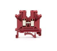 Morsettiera for guida DIN UK-5N Connettore universale Collegamento a vite Conduttore for cablaggio elettrico UK5N Morsettiere Blocco 10 pezzi(Red)