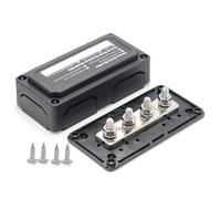 Morsettiera for scatola di sbarre collettrici distribuzione dell'energia 4 * M8 for giunzione isolata marina 300A 12V DC for settore automobilistico Blocco di Distribuzione(Black)