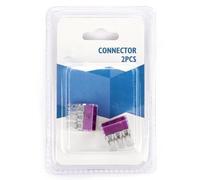 Morsettiera - include 2 pezzi in blister, trasparente e viola, ideale per collegamenti elettrici sicuri ed efficienti. *