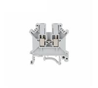 Morsettiera passante a vite multicolore UK3N, connettore elettrico per guida DIN, 10 pezzi(GRAY)