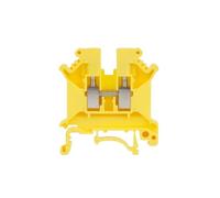 Morsettiera passante a vite UK5N per guida DIN 0,2-4 mm², connettore elettrico universale, 10 pezzi (giallo)