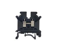 Morsettiera passante a vite UK5N per guida DIN 0,2-4 mm², connettore elettrico universale, 10 pezzi(nero)