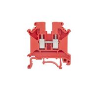 Morsettiera passante a vite UK5N per guida DIN 0,2-4 mm², connettore elettrico universale, 10 pezzi (rosso)