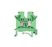 Morsettiera passante a vite UK5N per guida DIN 0,2-4 mm², connettore elettrico universale, 10 pezzi (verde)