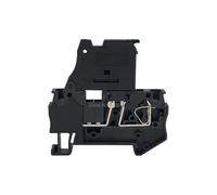 Morsettiera per fusibili ST 4-HESI 5 x 20 mm, 10 pezzi, con leva di scollegamento e staffa di collegamento a gabbia a molla(Black,0.5A Fuse)