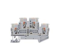 Morsettiera per guida DIN PTTB 2,5, connettore plug-in per cavo elettrico 2,5 mm, 10 pezzi(PTTB2.5-Gray)