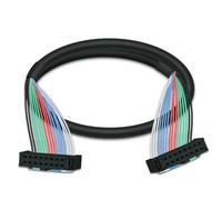 Morsettiera PLC Scheda breakout del modulo di interfaccia con intestazione maschio doppia IDC16 passo 2,54 mm for montaggio su guida DIN.(HL-IDC16-FF-1M)