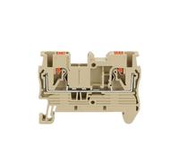 Morsettiera push-in PT2.5 Connettore da 2, mm² Spina passante a molla PT-2. Filo elettrico Guida DIN Contatto PT(Beige,10 Pcs)